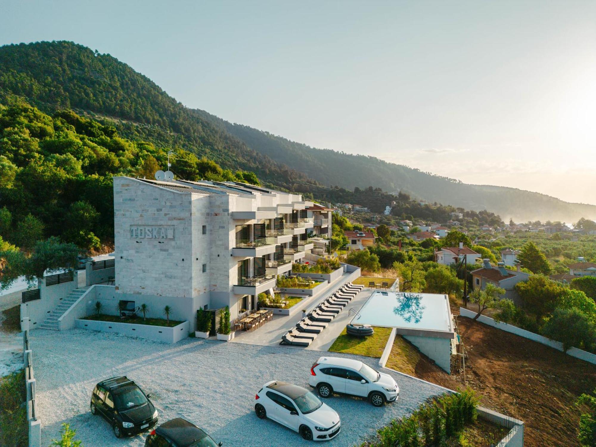 Aparthotel Toska Tower Chrisi Ammoudia Exterior foto