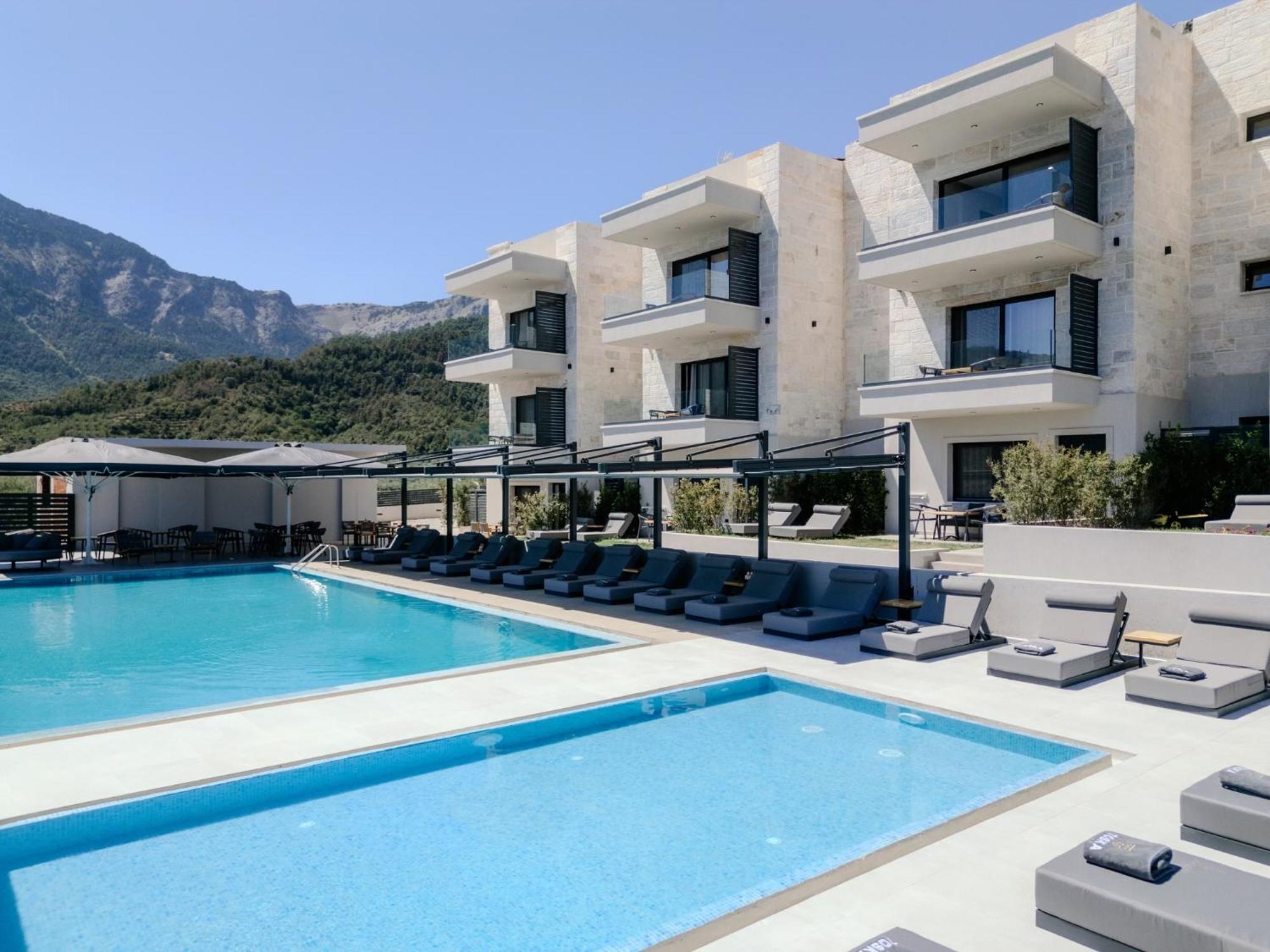 Aparthotel Toska Tower Chrisi Ammoudia Exterior foto
